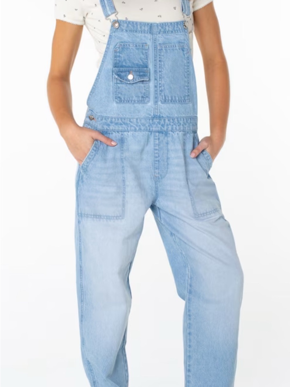 Celebrity Pink Light Blue Denim Overalls